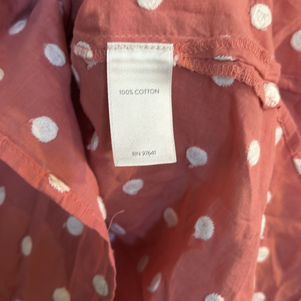 J Jill Pink Polka Dot Button-Up Shirt - Picture 5 of 7